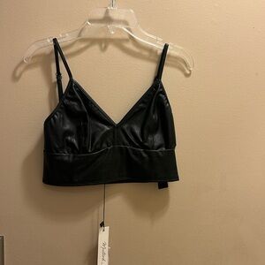 Mustard Seed Black Crop Top